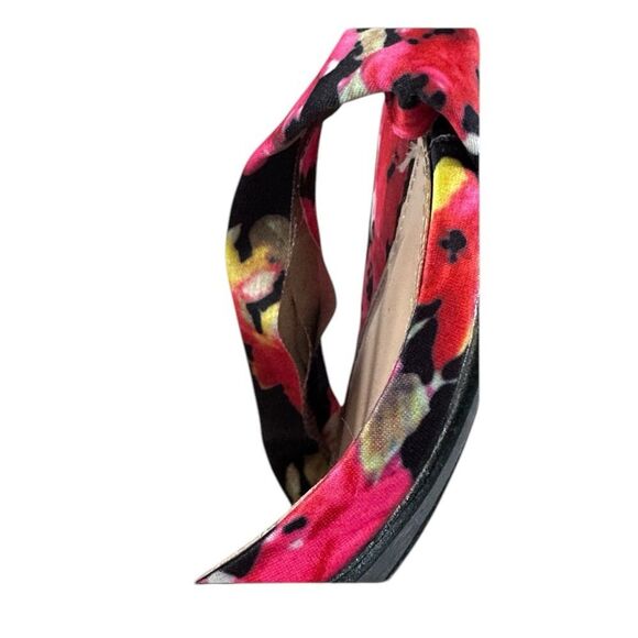 Just Fab Platform Floral Open Toe Heels Size 8 Women’s Red Rose Flower - Picture 9 of 11